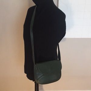 Bottega Veneta green leather crossbody bag